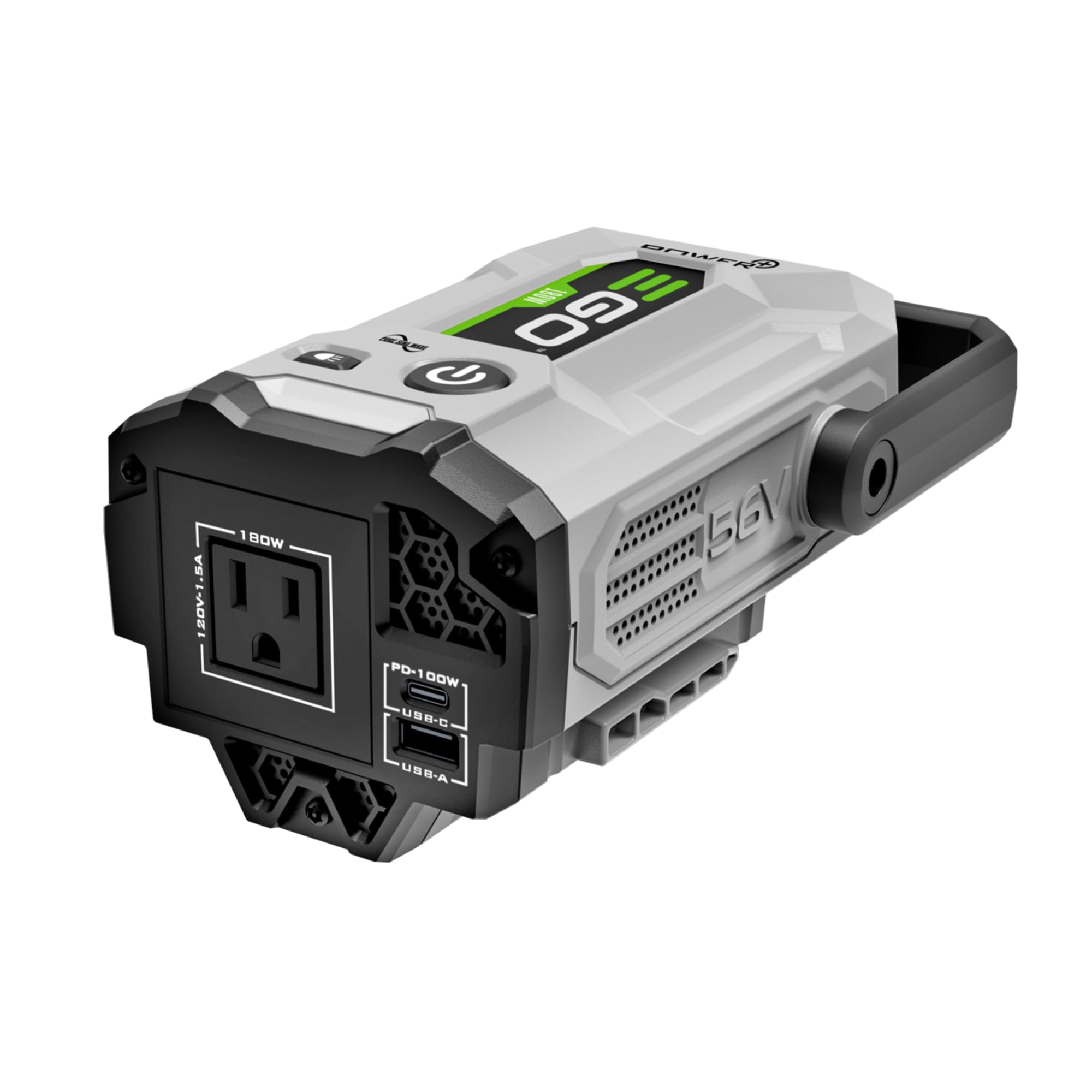 EGO PAD1800 Nexus Escape 180W Pure Sine Wave Power Inverter with USB Ports (AC Outlet) - Perfect for Camping, RV Trips & Emergency Power Backup (Battery & Charger Sold Separately)