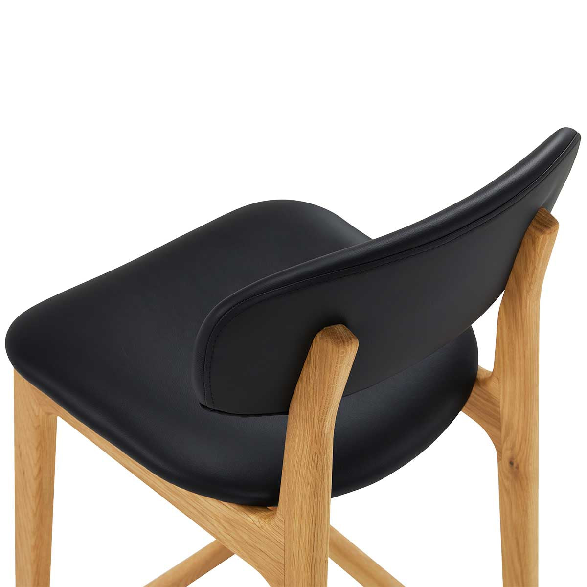 Premium Alaska Leather Bar Stool - Handcrafted Genuine Leather Counter Height Stool for Kitchen Island, Home Bar & Dining Room - Modern Rustic Decor with Adjustable Height & Comfortable Backrest