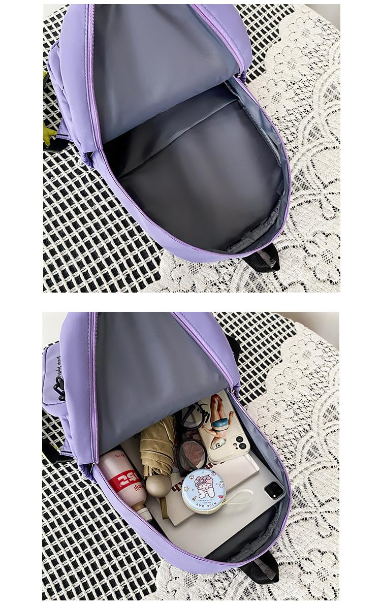 **JUBLYN Stylish Waterproof Nylon Backpack for Teen Girls - Middle School Bookbag, Women's Fashion Travel Backpack, Korean Ethnic Design - Perfect for School, College & Travel**
