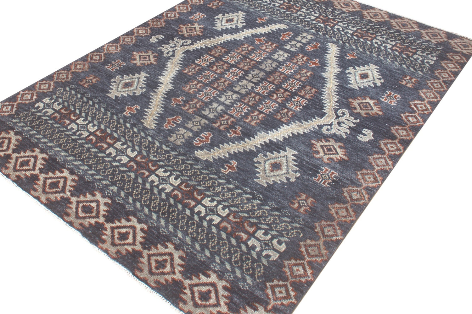 Handwoven Anatolian Tribal Rug - Traditional Turkish J71625 Wool Carpet for Living Room, Bedroom & Home Decor
