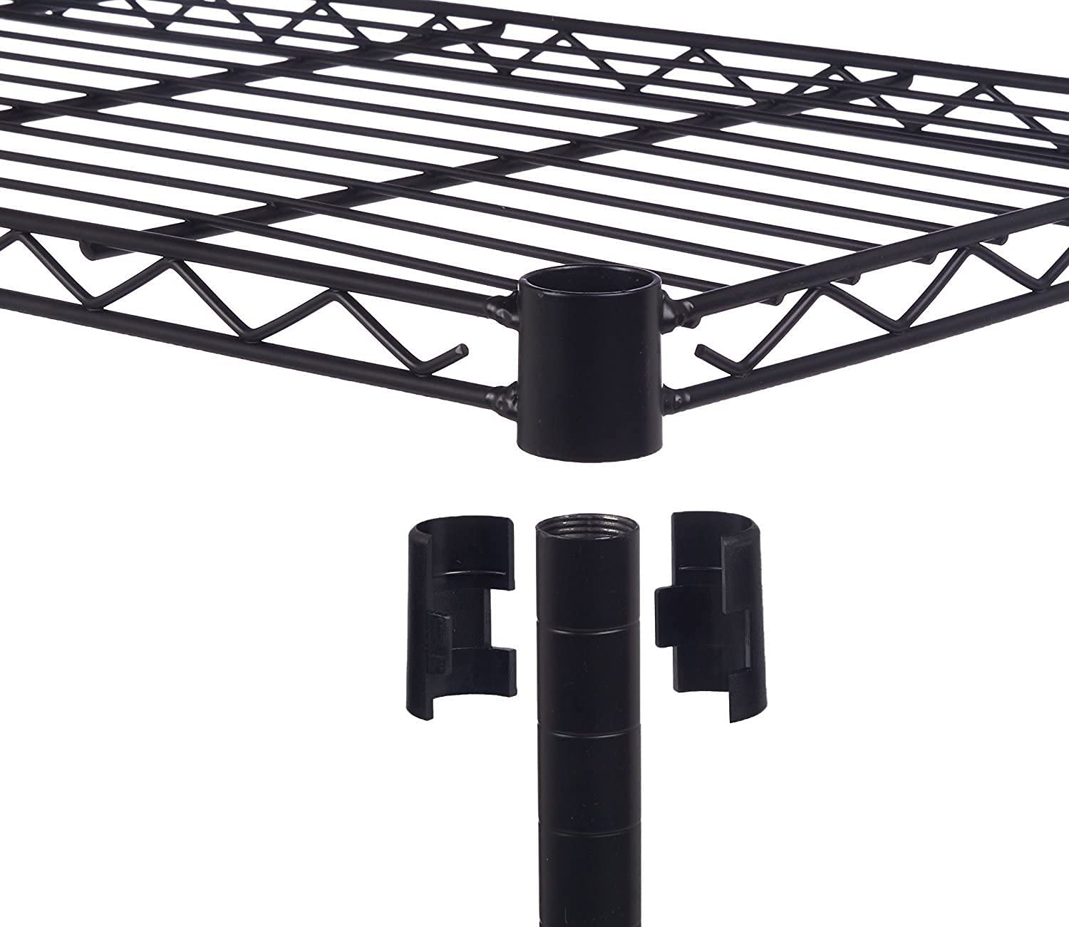 5-Shelf Heavy Duty Kitchen Storage Rack - Adjustable Wire Shelving Unit for Pantry Organization, Chrome Carbon Steel Organizer | Perfect for Kitchen, Garage, Laundry Room & Office Storage Solutions