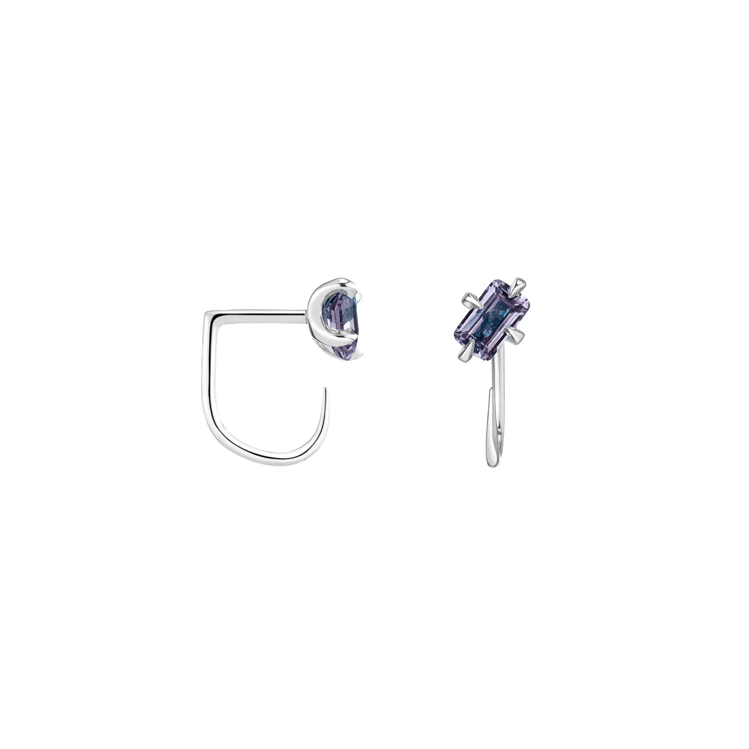 Exquisite Emerald Cut Claw Earrings for Women – 14K Gold Plated Dangle Earrings – Perfect for Weddings, Parties & Date Nights