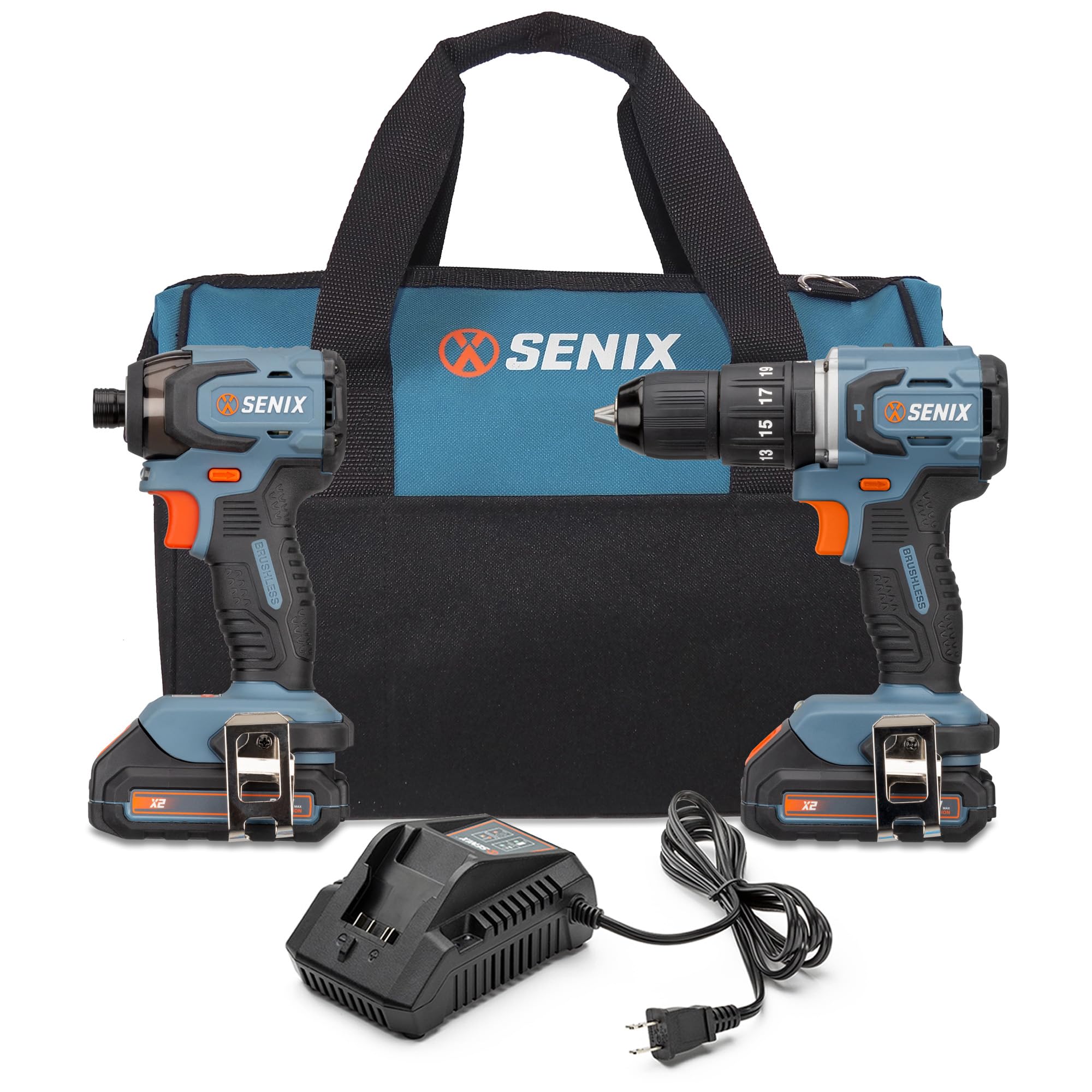 SENIX X2 20V Max Cordless Power Tool Kit - 1/2