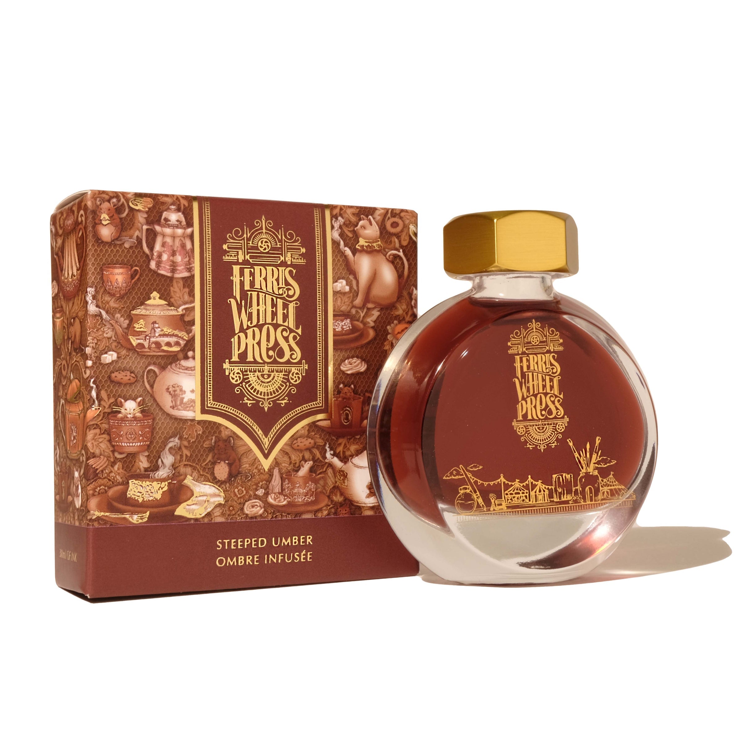 38ml Steeped Umber Ink - Premium Calligraphy Ink for Artists & Writers - Perfect for Fountain Pens, Dip Pens & Art Projects