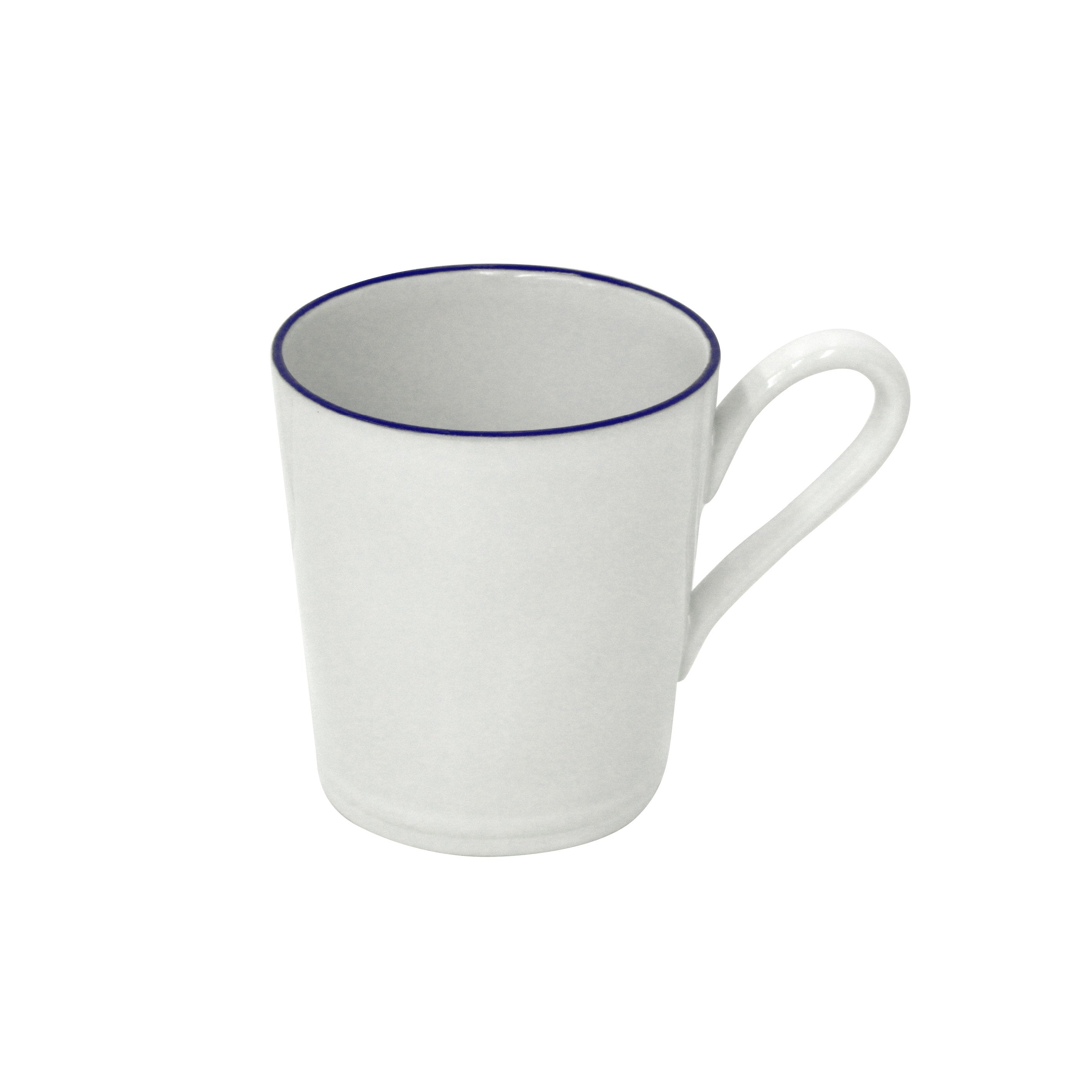 Beja White Ceramic Coffee Mugs Set of 6 - 12oz Porcelain Tea Cups for Home, Office, or Restaurant Use - Perfect for Hot Beverages, Gifts, and Daily Drinking