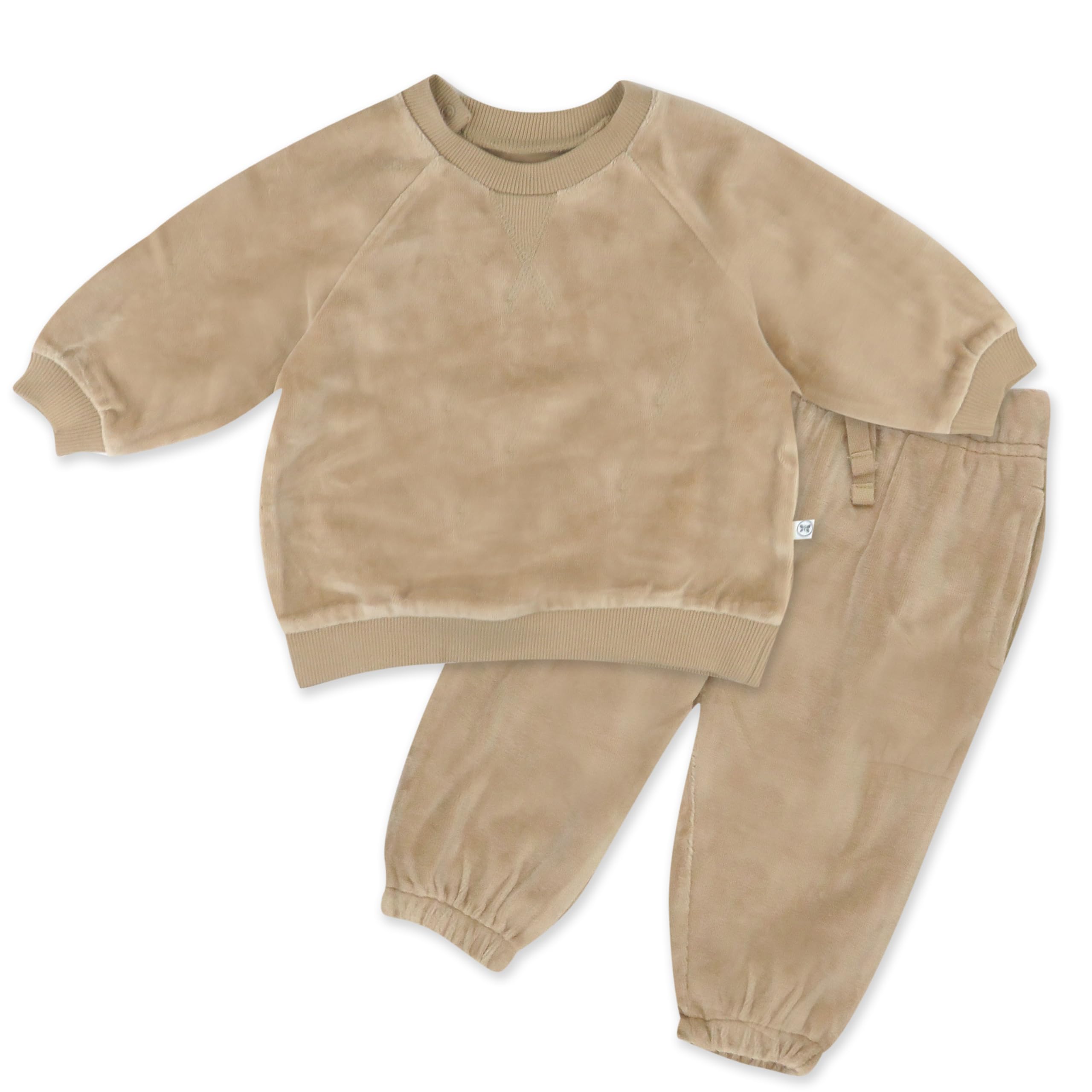 HONESTBABY Velour Pullover Hoodie & Zip Front Sweatshirt with Jogger Sweatpants Set - Cozy Outfit for Toddlers, Baby Boys & Girls - Perfect for Playdates, Outings & Family Photos