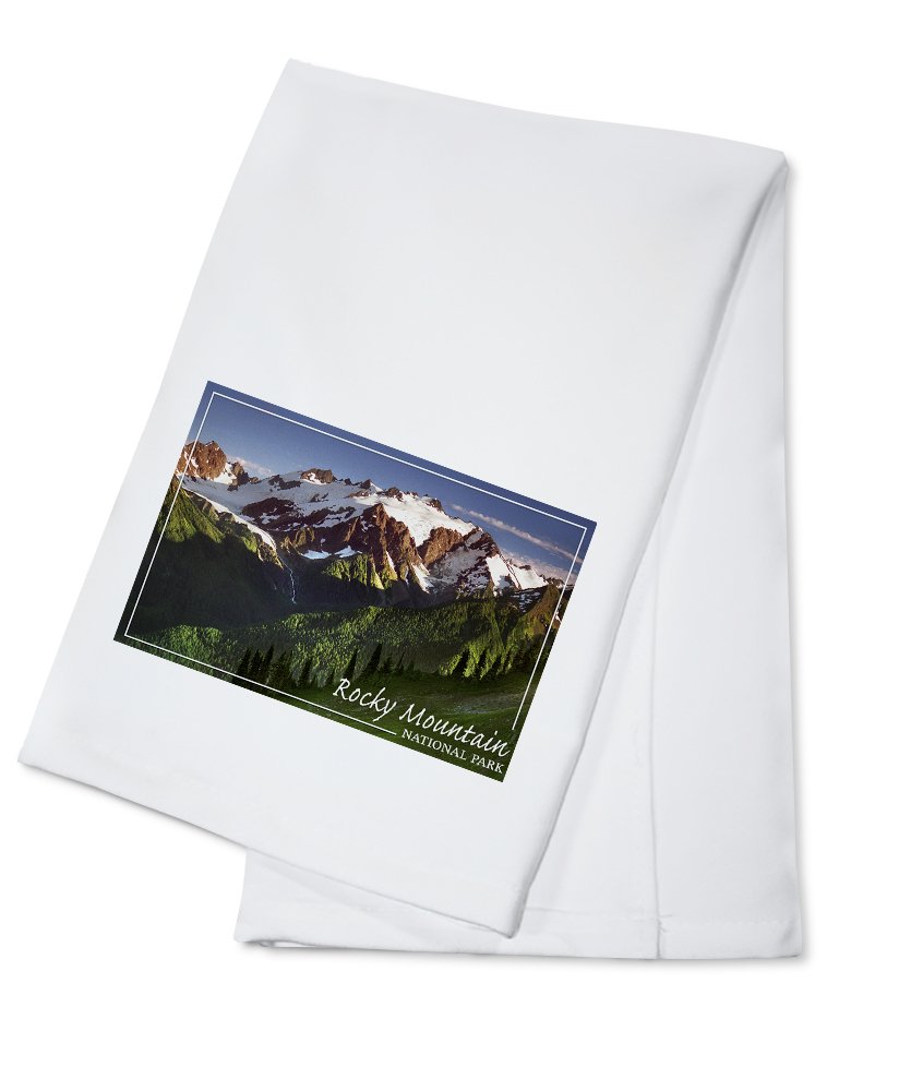 Rocky Mountain National Park Colorado Scenic Landscape 100% Cotton Tea Towel - Absorbent Kitchen Hand Towel for Dish Drying & Home Decor - Perfect for Camping, Cabin & Nature Lover Gifts
