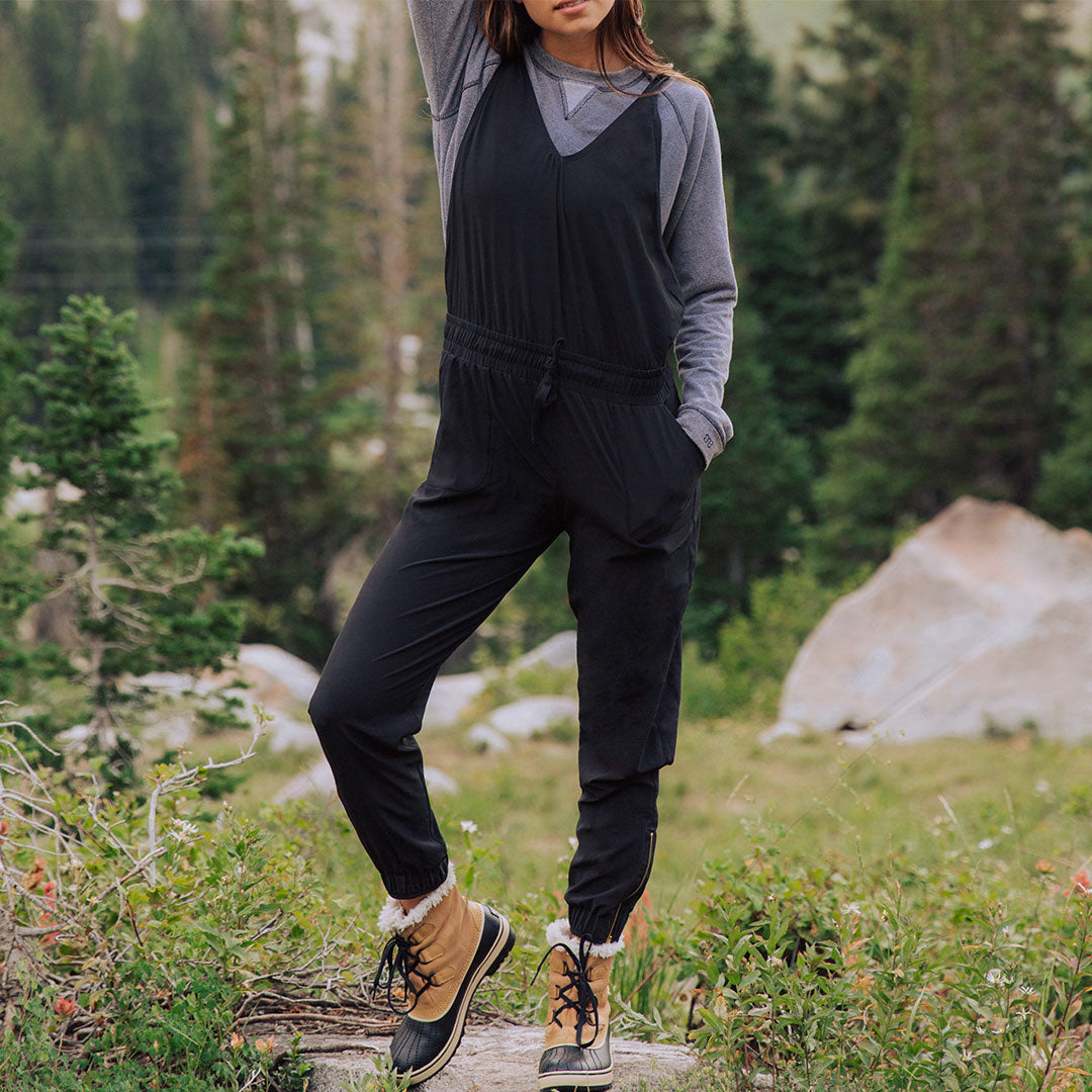 Black Overalls Jumpsuit for Women - Stylish & Comfortable Workwear - Perfect for Gardening, DIY Projects, and Casual Outfits