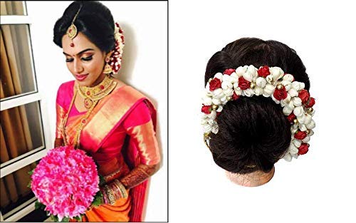 BOXO Juda Decoration Hair Accessories for Women & Girls - Floral Gajra for Weddings, Parties & Special Occasions | Elegant Bridal Hair Jewelry for Indian & Western Outfits