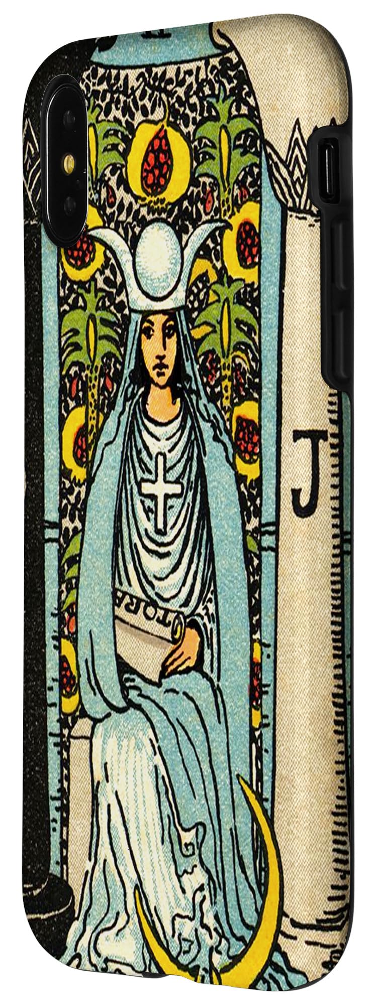 iPhone X/XS High Priestess Tarot Card Phone Case - Protective Cover for iPhone X/XS with Mystic Tarot Design - Perfect for Tarot Readers, Witches & Spiritual Practitioners