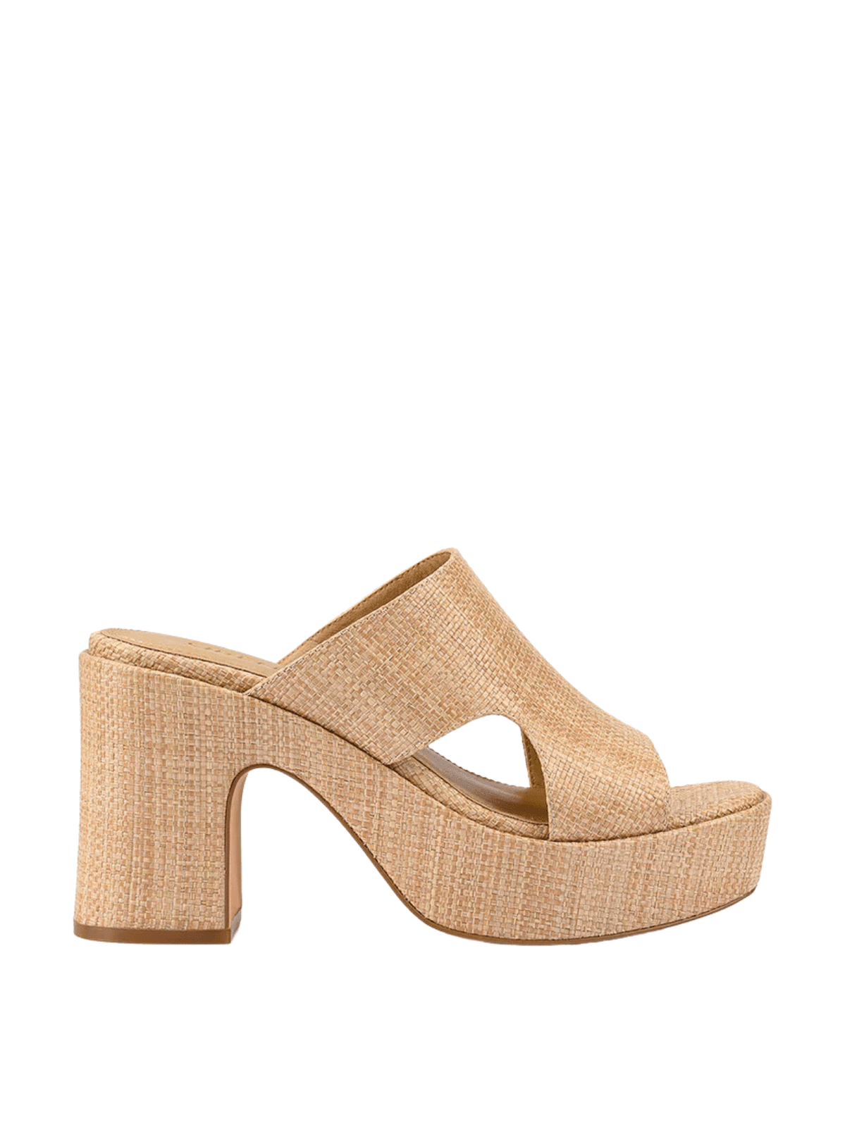 Milky Platform Sandals for Women - Natural Raffia Summer Beach Shoes | Comfortable Wedge Sandals for Outdoor, Vacation & Casual Wear