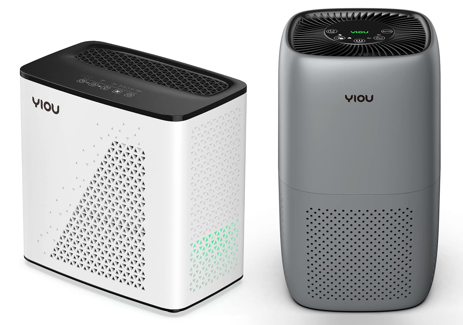 YIOU H13 True HEPA Air Purifier for Bedroom - 2 Pack, Covers Up to 547 sq.ft, Removes Dust, Smoke, Pollen & Pet Dander, Smart Auto Mode, Ultra Quiet - Perfect for Allergies, Asthma Relief & Fresh Air in Bedrooms, Offices & Nurseries