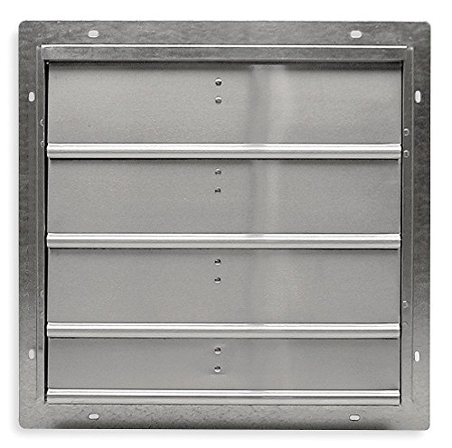20 Inch Aluminum Fan Shutter - Mill Finish for Attic Ventilation & Home Cooling - Durable & Weather-Resistant for Outdoor Use