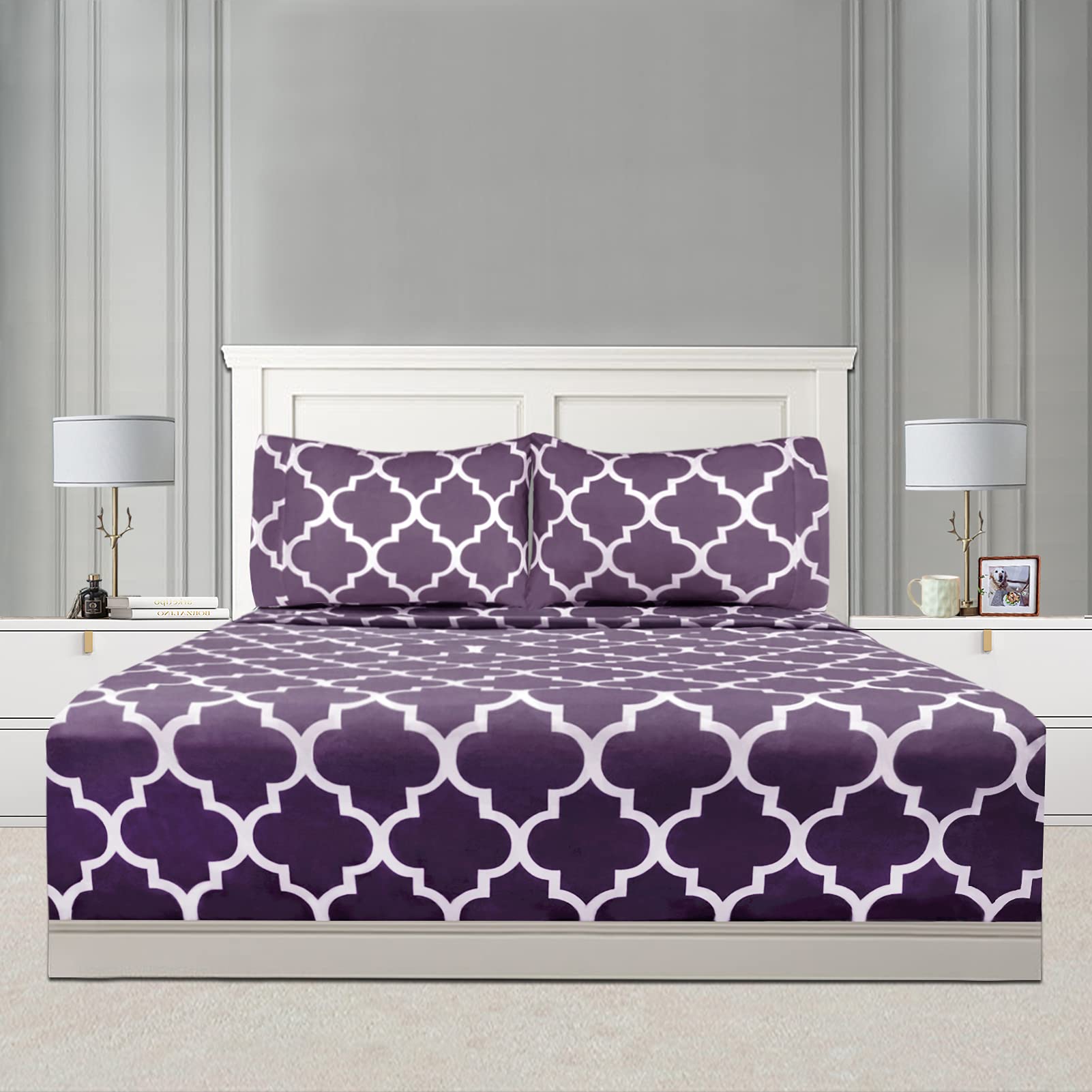 Premium Queen Bed Sheet Set - Ultra Soft Brushed Microfiber 1800 Thread Count Sheets with 16