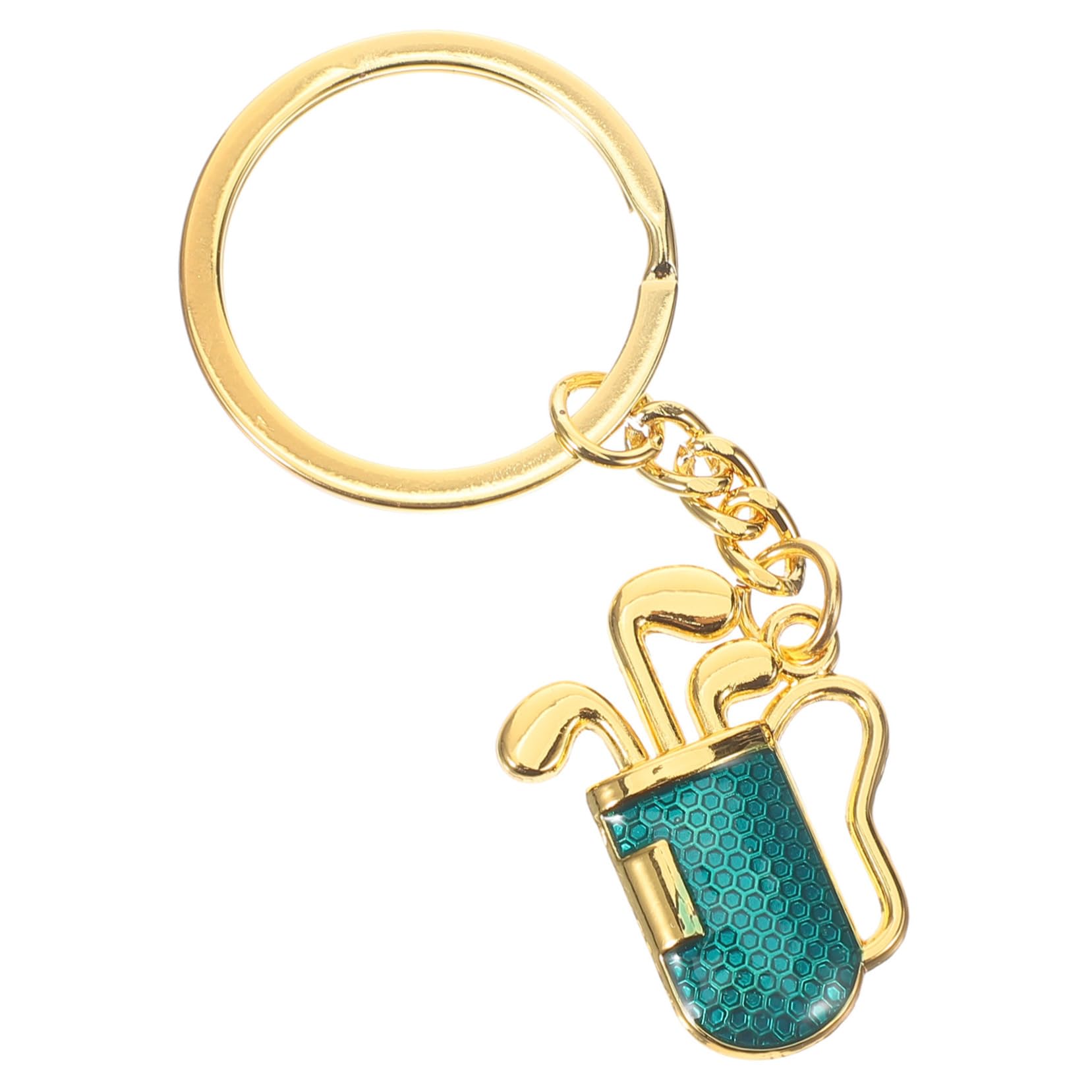 Premium Metal Golf Keychain - Lightweight & Durable Golf Keyring for Car Keys, Backpacks - Gold & Blue - Perfect Gift for Golf Lovers & Sports Enthusiasts (Golf Accessories, Tournament Prizes, Team Gifts)