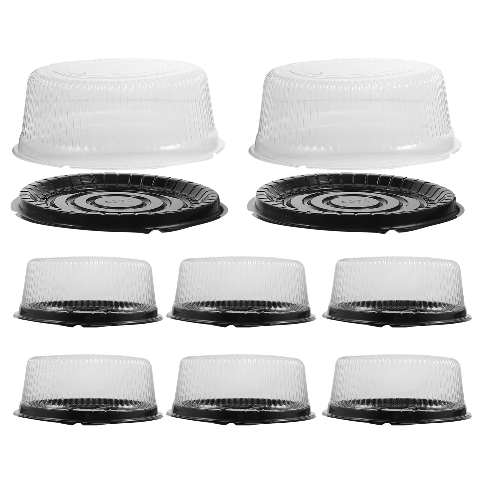 10-Pack 8-Inch Round Disposable Cake Containers with Dome Lids & Cake Boards - Perfect for Mousse Cakes, Pies, Desserts - Ideal for Bakeries, Parties & Catering Events
