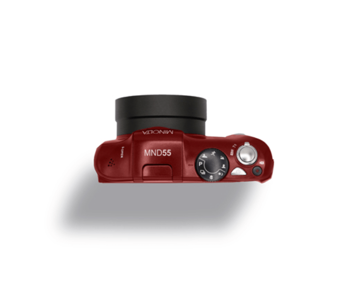 MINOLTA MND55 64MP Autofocus Digital Camera with 4K Ultra HD Video, WiFi Connectivity (Red) - Perfect for Travel Photography, Vlogging & Professional Shoots