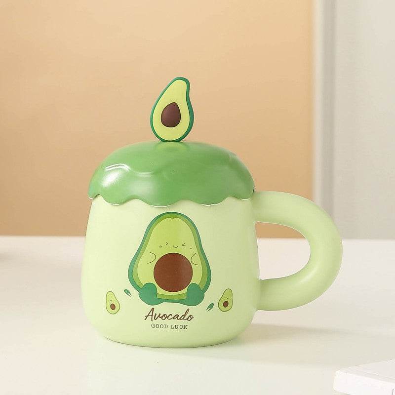 Tropical Treasures Ceramic Coffee Mug - 15oz Insulated Travel Cup with Lid, Perfect for Home, Office & Outdoor Use