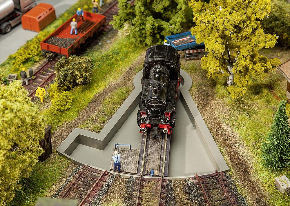 Faller 120275 HO Scale Segment Turntable with Servo Motor - Model Train Building Kit for Realistic Railroad Layouts & Dioramas