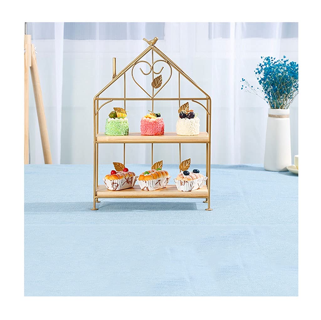 Elegant Wooden Multi-Layer Cake Stand - Snack Tray, Bread Rack & Dessert Display for Weddings, Parties & Home Decor (Size D) | Perfect for Afternoon Tea, Buffet Serving & Event Centerpieces