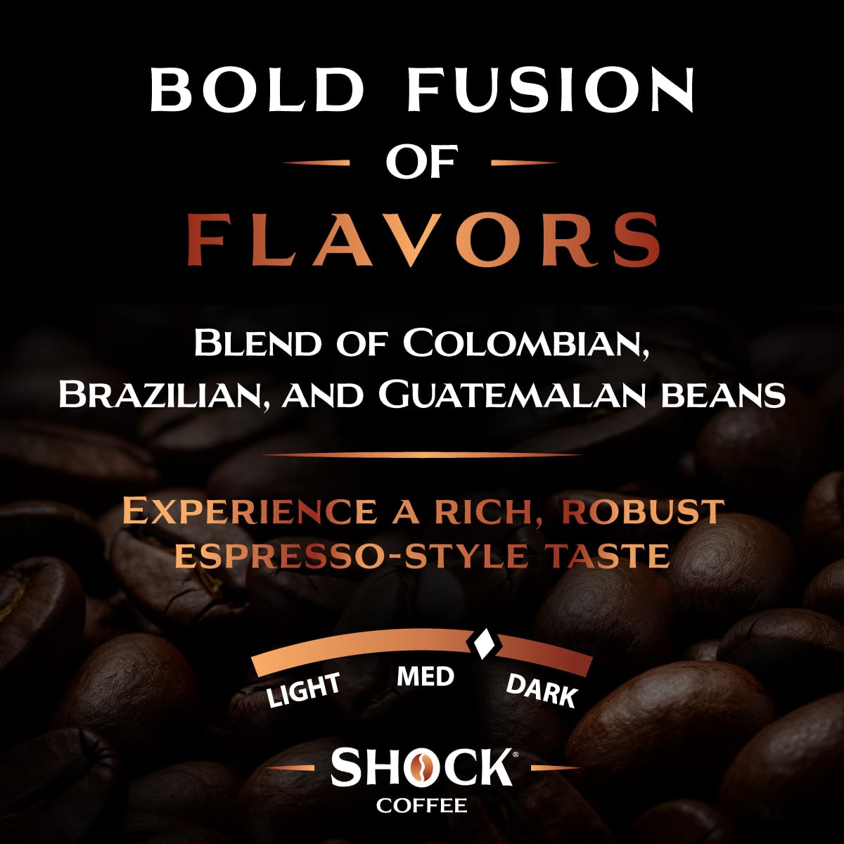 Shock Coffee Espresso 9.5 Single Serve Cups - Extra High Caffeine Strong Coffee Pods | Medium Dark Roast | 30 Count | Perfect for Home & Office Coffee Makers | Boost Energy for Workouts & Long Days