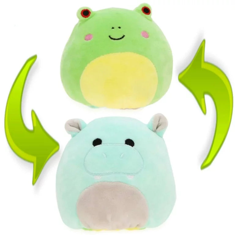 5 Pack Squishmallow Flip a Mallows - Wendy the Frog & Hank the Hippo Plush Toys | Ultra Soft Stuffed Animals for Kids, Teens & Adults | Perfect for Bedroom Decor, Stress Relief & Gift Giving