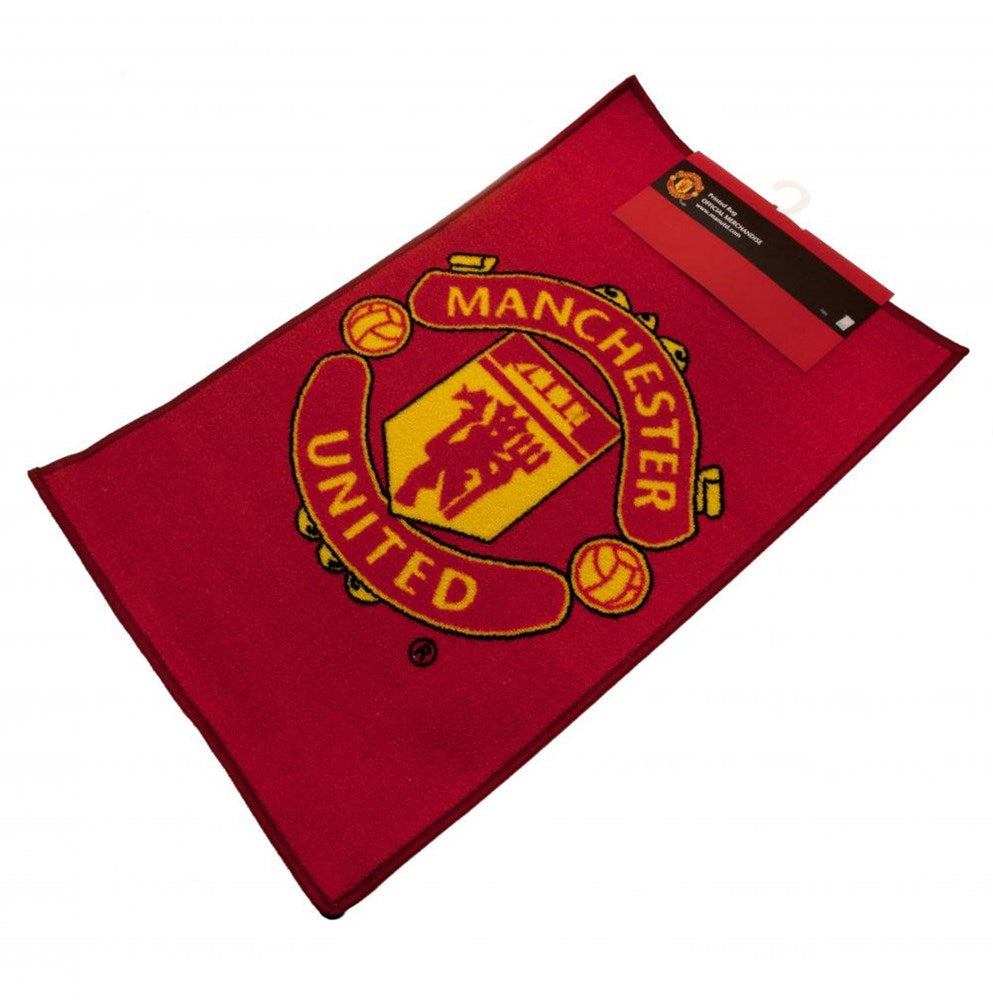 Manchester United Soccer Rug - Official Team Logo Carpet for Fans - Perfect for Bedroom, Living Room & Game Room Decor