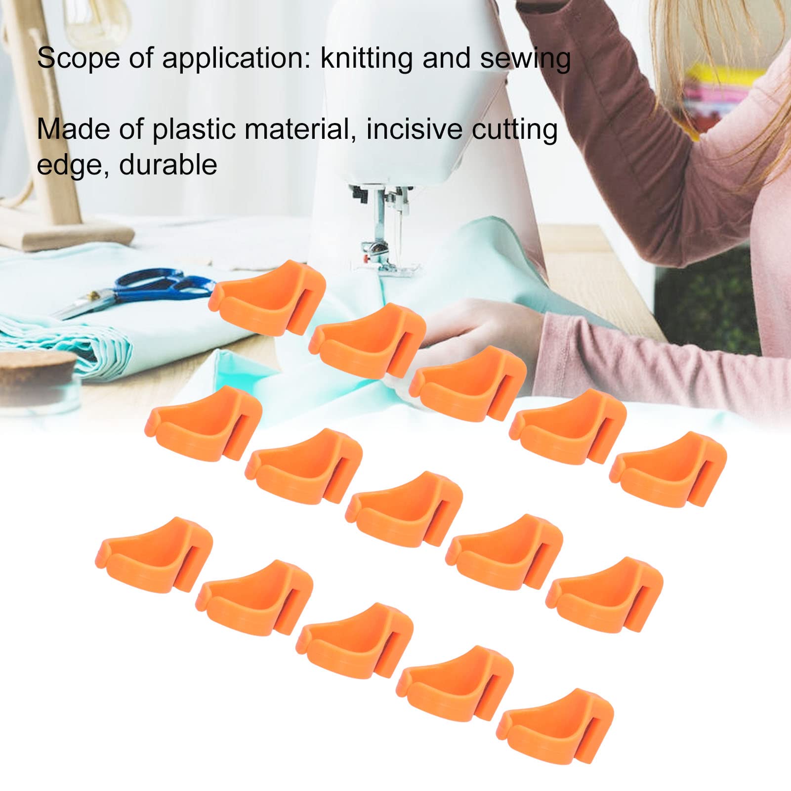 15Pcs Plastic Sewing Thread Cutter Rings - Flexible Finger Knife Cutting Tool for Knitting, Jewelry Making & DIY Crafts - Perfect for Quilting, Embroidery & Handmade Accessories