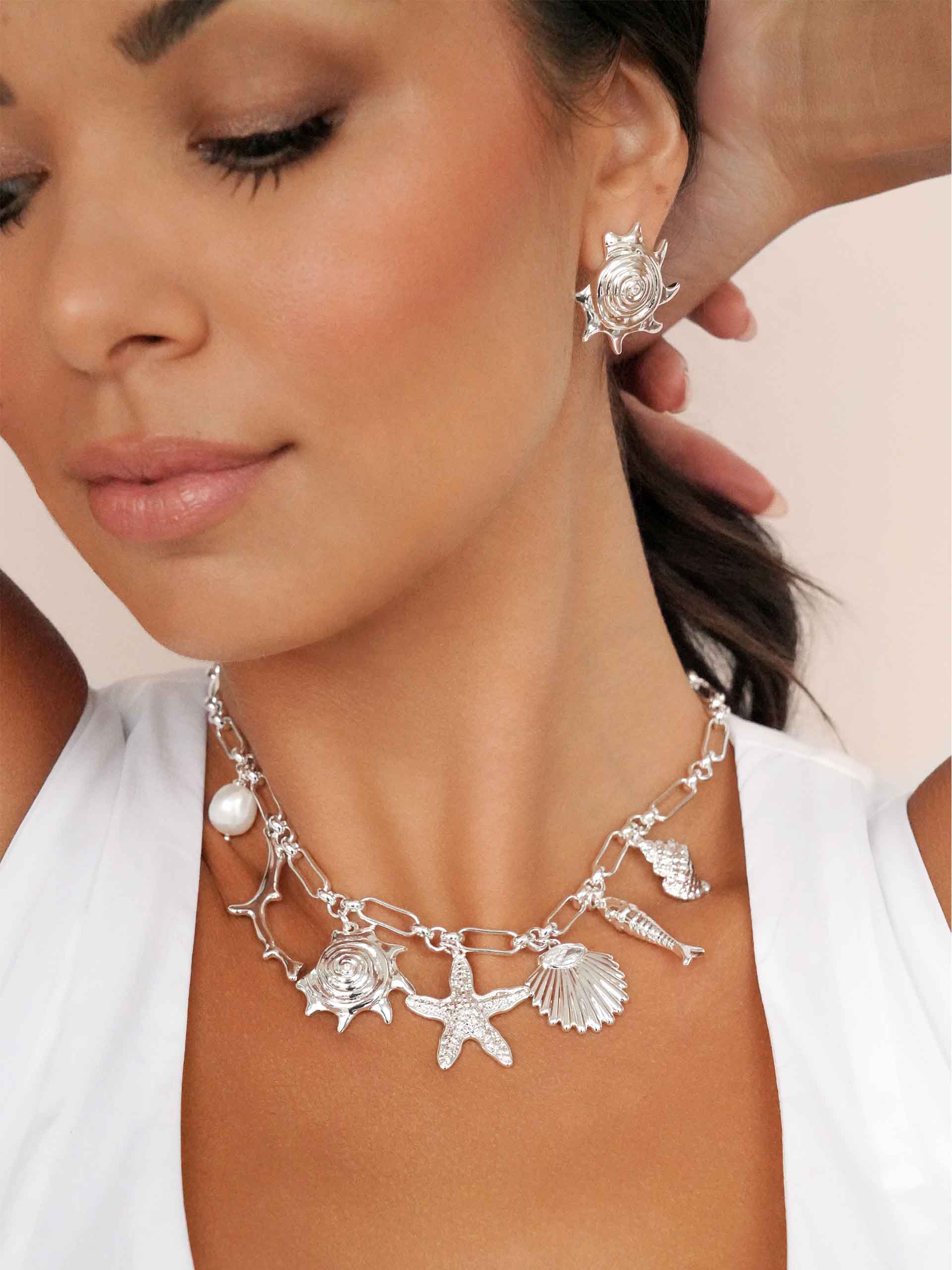 Oceanic Dreams Charm Necklace - Elegant Sea-Inspired Jewelry for Women | Perfect for Beach Vacations, Summer Outfits & Gift Giving