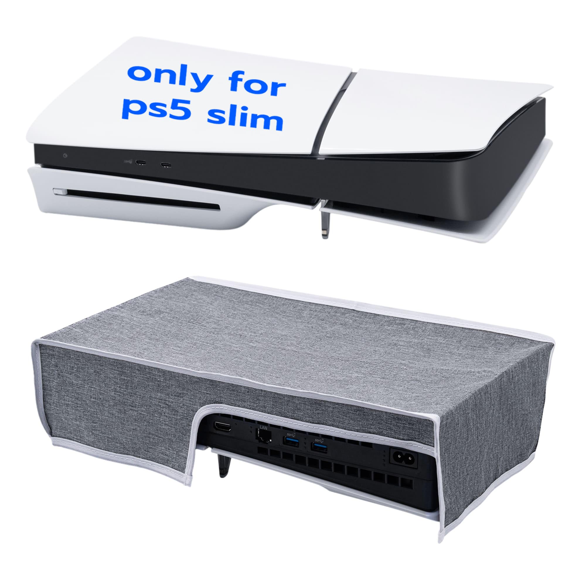 McBazel Dust Cover for PS5 Slim Console - Protective Case for PlayStation 5 Slim (Not Compatible with PS5/PS5 Pro) | Keep Your Gaming Console Clean & Safe from Dust, Scratches & Spills - Perfect for Home Entertainment Setup & Gaming Room Organization
