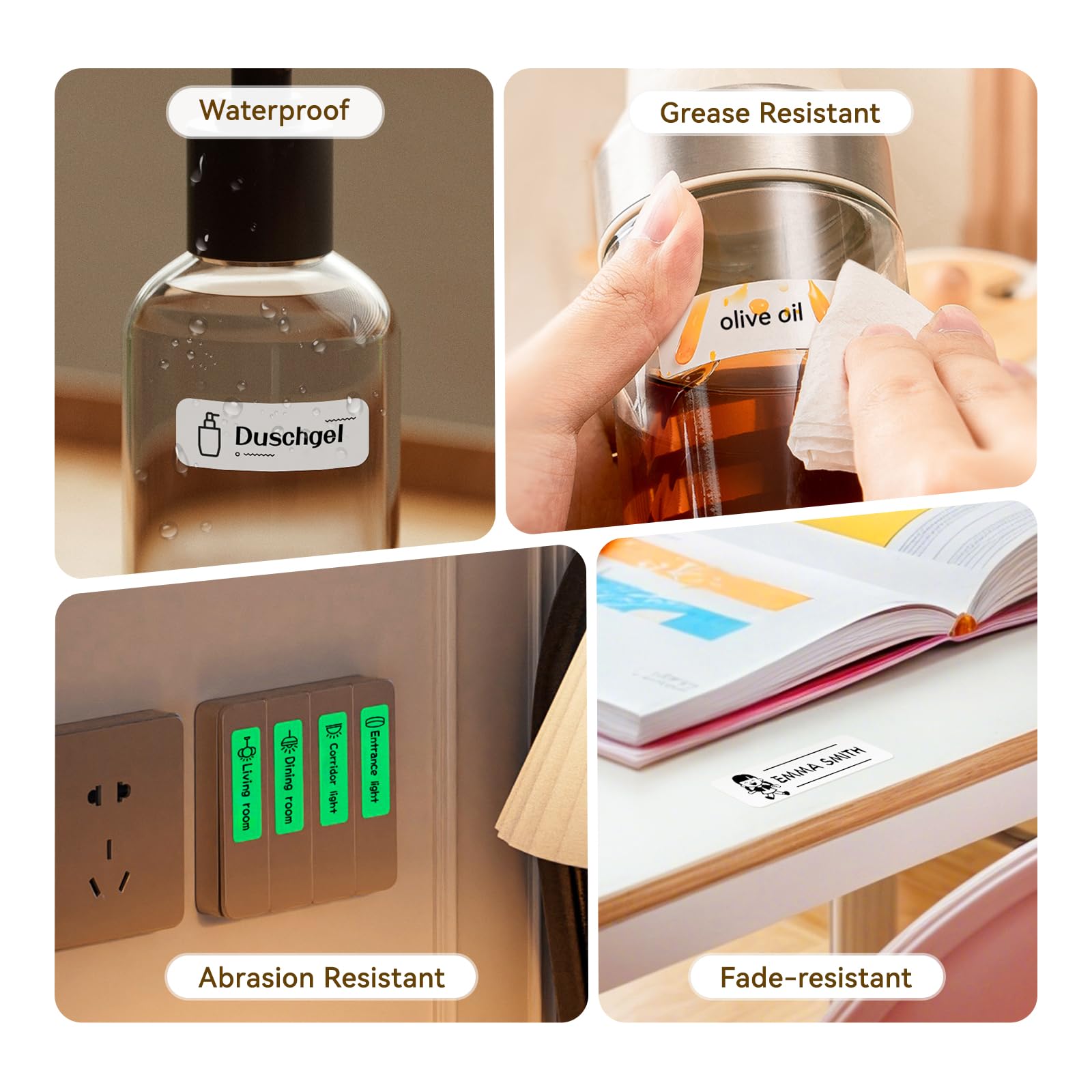 NIIMBOT D110 Bluetooth Label Maker Machine - Wireless Mini Label Printer for Home, Office & School Organization | Upgraded Version with 1 Roll Label Tape | Perfect for Storage, Crafting & Inventory Management (White)