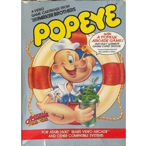 Vintage Atari 2600 Popeye Game Cartridge Only - Classic Retro Video Game for Collectors & Gamers - Perfect for Nostalgic Gaming & Display
