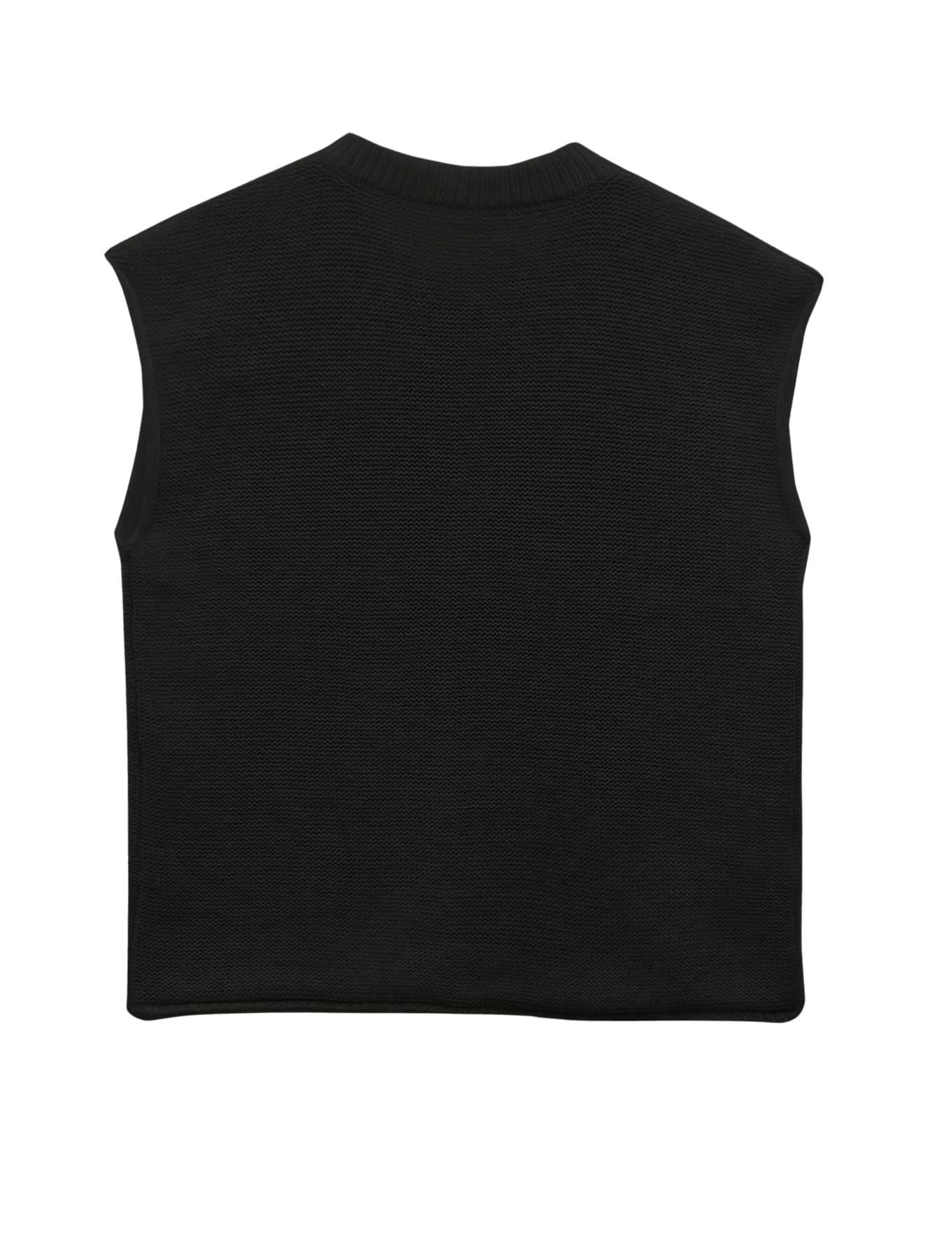 Women's Sleeveless Crewneck Sweater Vest - Soft Knitted Tank Top for Summer | Casual Layering Piece for Office, Beach & Everyday Wear