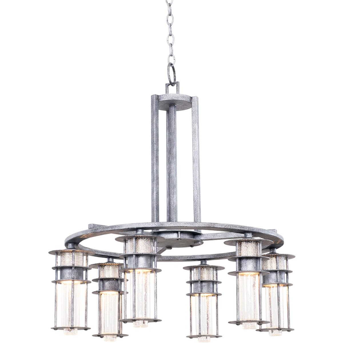 Kalco 7297RI Anchorage 6-Light Multicolor Chandelier - Elegant Ceiling Lighting Fixture for Dining Room, Living Room & Bedroom Decor