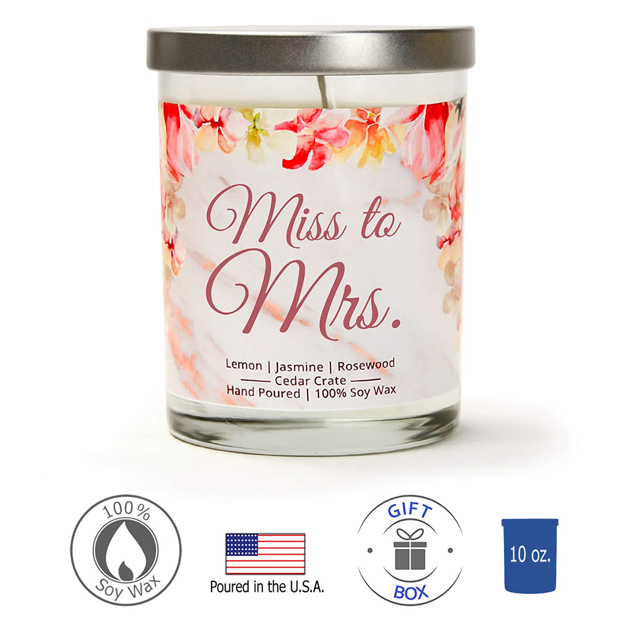 Luxury Scented Soy Candle for Brides - Perfect Engagement Gift, Wedding Day Decor & Bridal Shower Present | Romantic Home Fragrance for Bachelorette Parties & Newlyweds | Handmade in USA