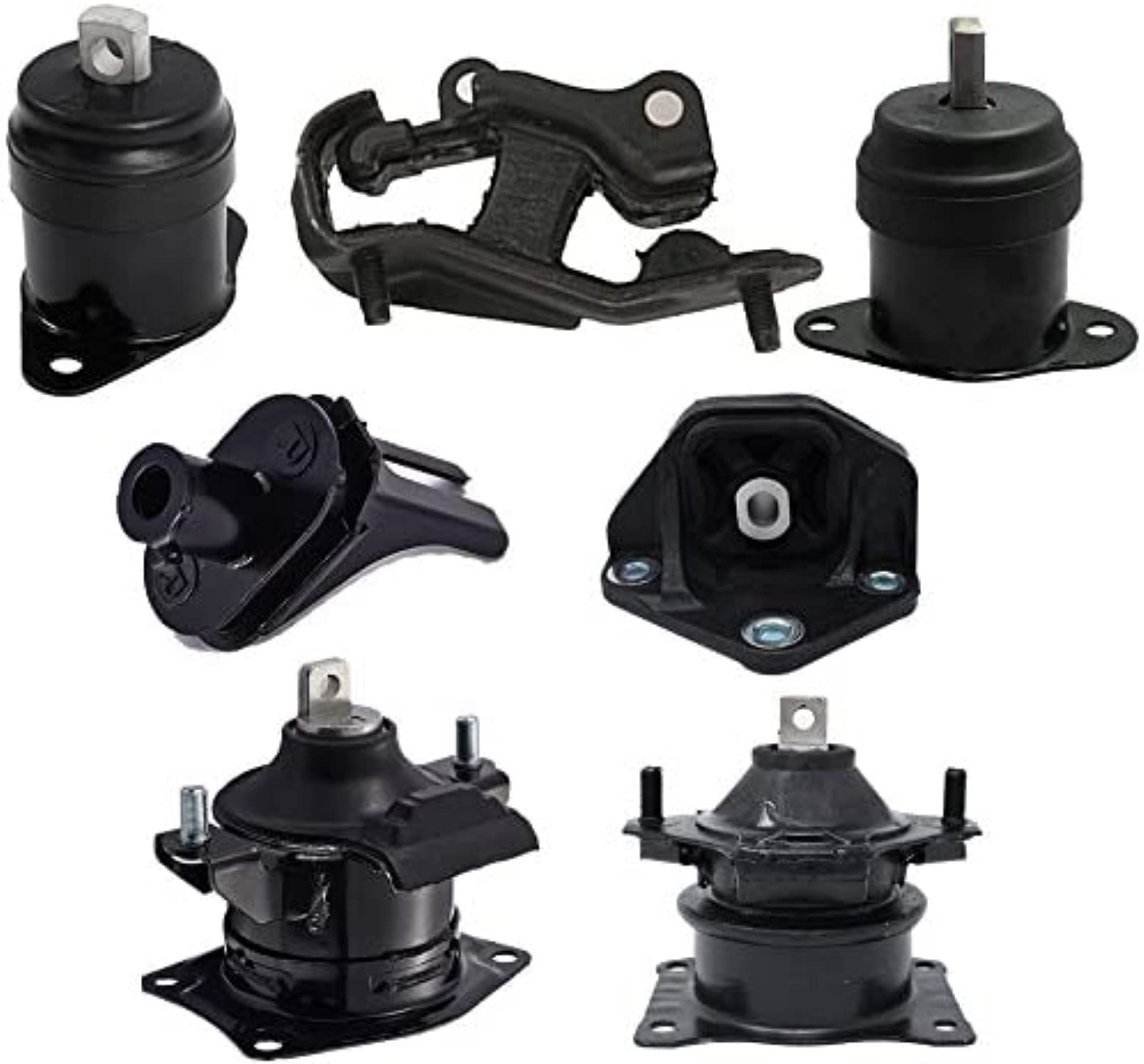 ENA 7-Piece Engine Motor and Transmission Mount Kit - Compatible with 2003-2007 Honda Accord 3.0L Automatic (Replaces A4517, A4524, A4525, A4544, A4526HY, A4527HY, A4591) - Durable Rubber Mounts for Smooth Ride & Reduced Vibration - Perfect for Daily Commuting and Long Road Trips