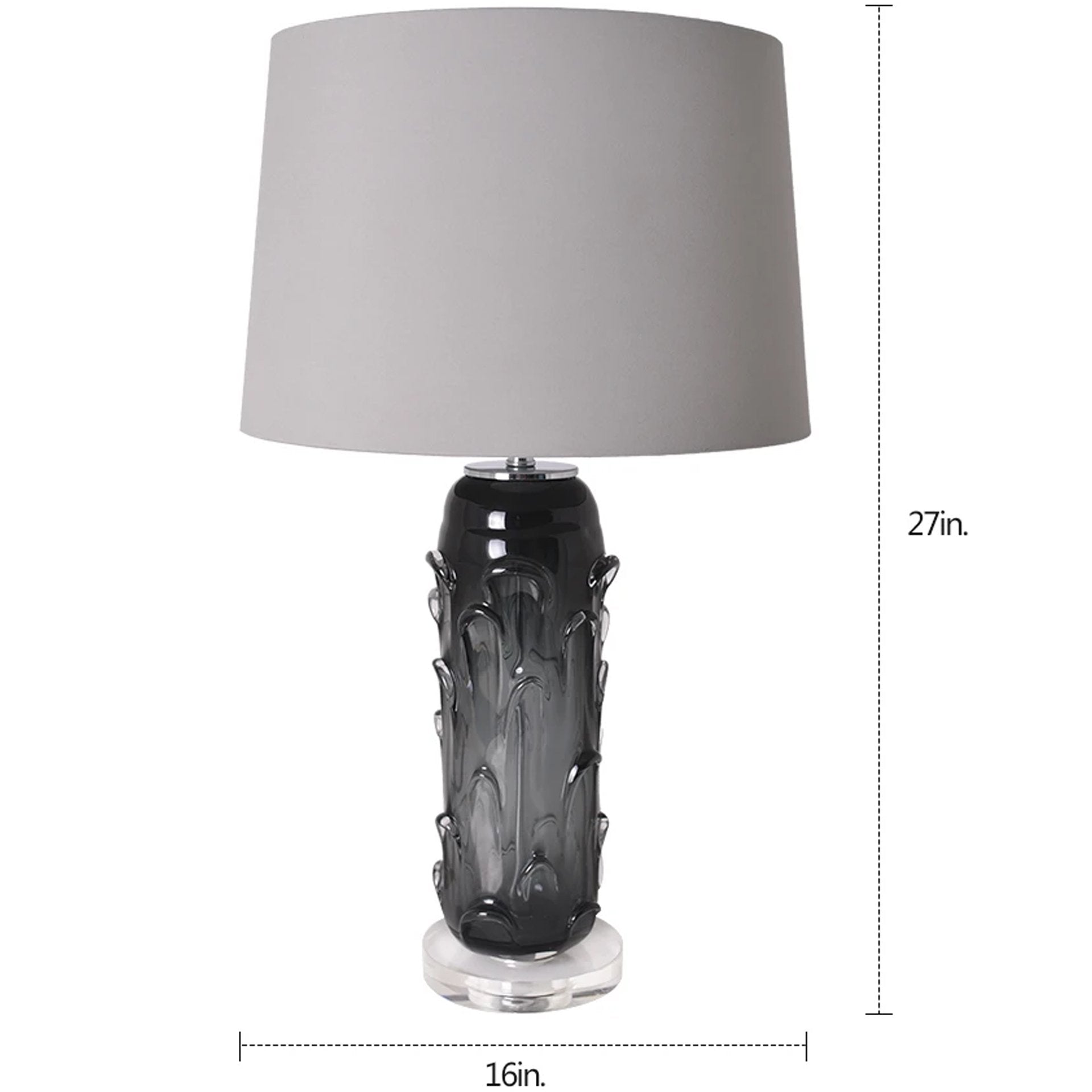 Hyacinth Sculpted Translucent Glass Accent Table Lamp - 27