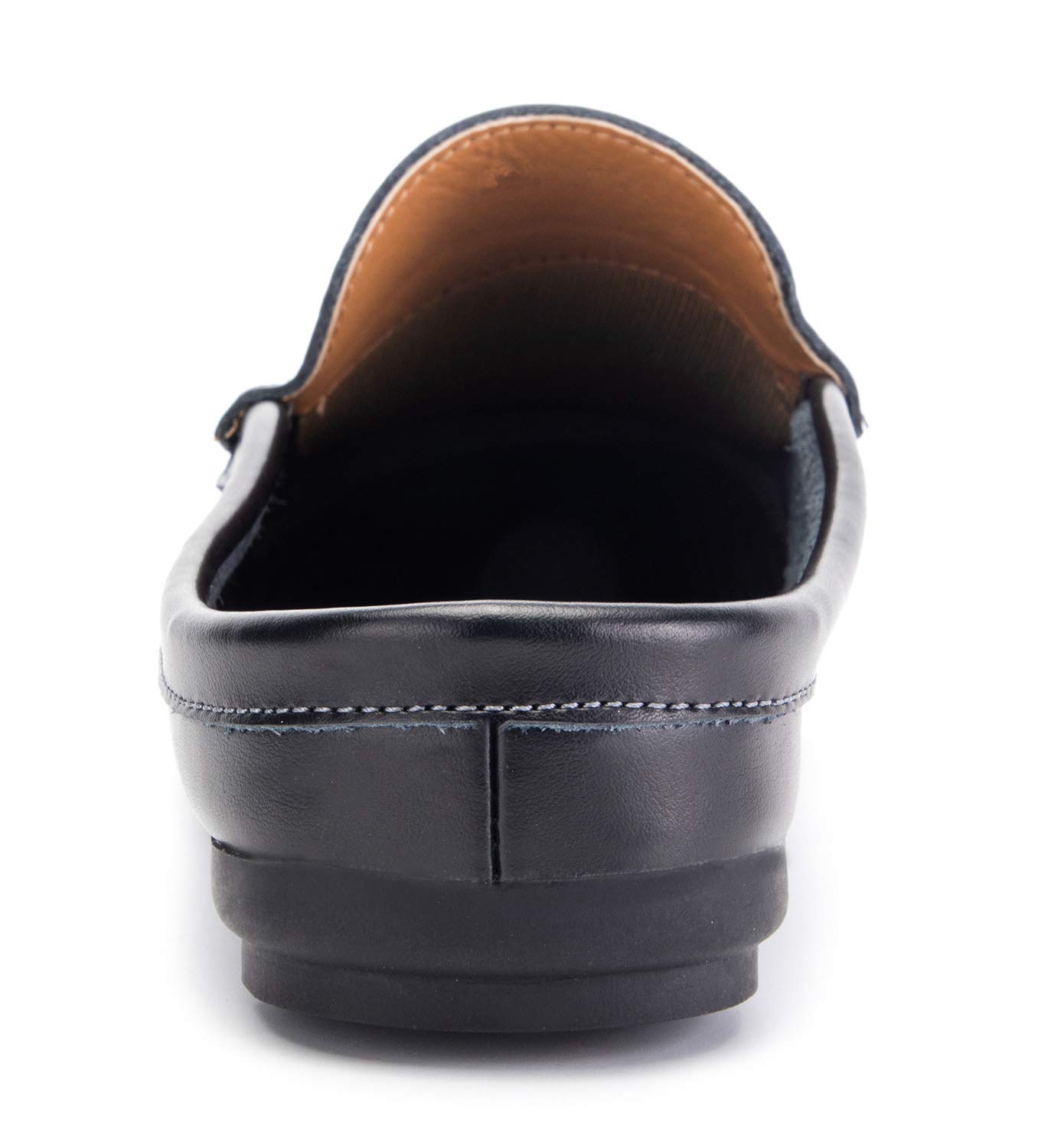 Men's Classic Leather Slippers - Comfortable Backless Loafers for Office, Casual & Home Use | Indoor/Outdoor House Shoes for Relaxing & Lounging