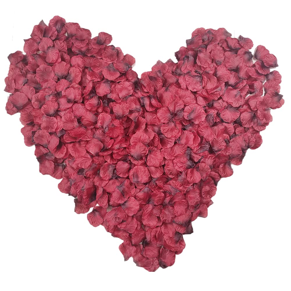1000 Pcs Artificial Silk Rose Petals - Fake Rose Flower Petals for Wedding Decor, Romantic Night, Valentine's Day, Birthday Party, Fashion Event & Home Decoration - Perfect for Aisle Scattering, Table Centerpieces & Photo Backdrops