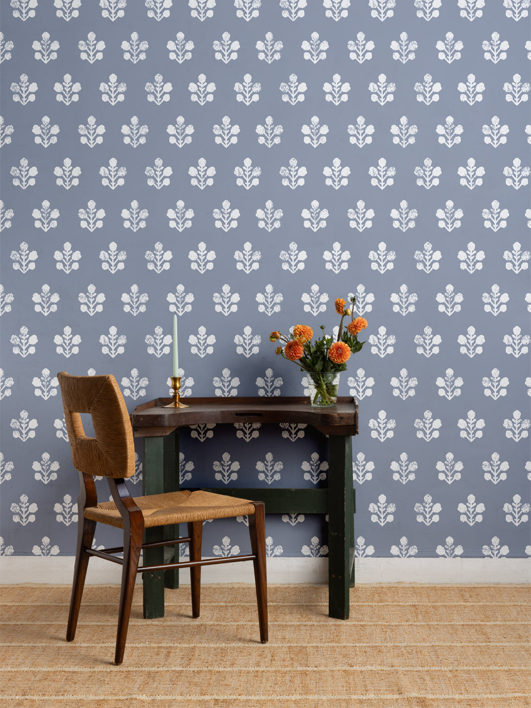 Sugar Paper 'Ensley Large' Slate Wallpaper - Premium Peel and Stick Wallpaper for Living Room, Bedroom, and Home Office Decor