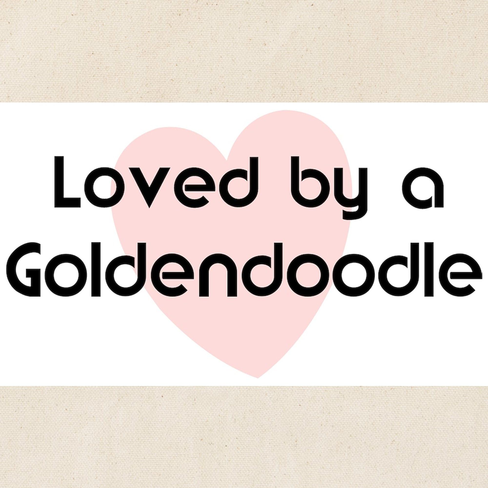 Loved By A Goldendoodle Canvas Tote Bag - Eco-Friendly Reusable Shopping Bag for Dog Lovers | Perfect for Groceries, Beach Trips & Dog Park Outings