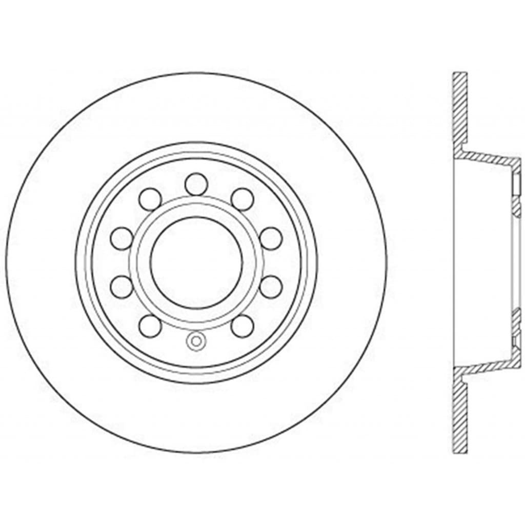 StopTech Sport Drilled Brake Rotor for 2017-2019 Volkswagen Golf Alltrack - Passenger Side (128.33131R) | High-Performance Braking for Street & Track Use