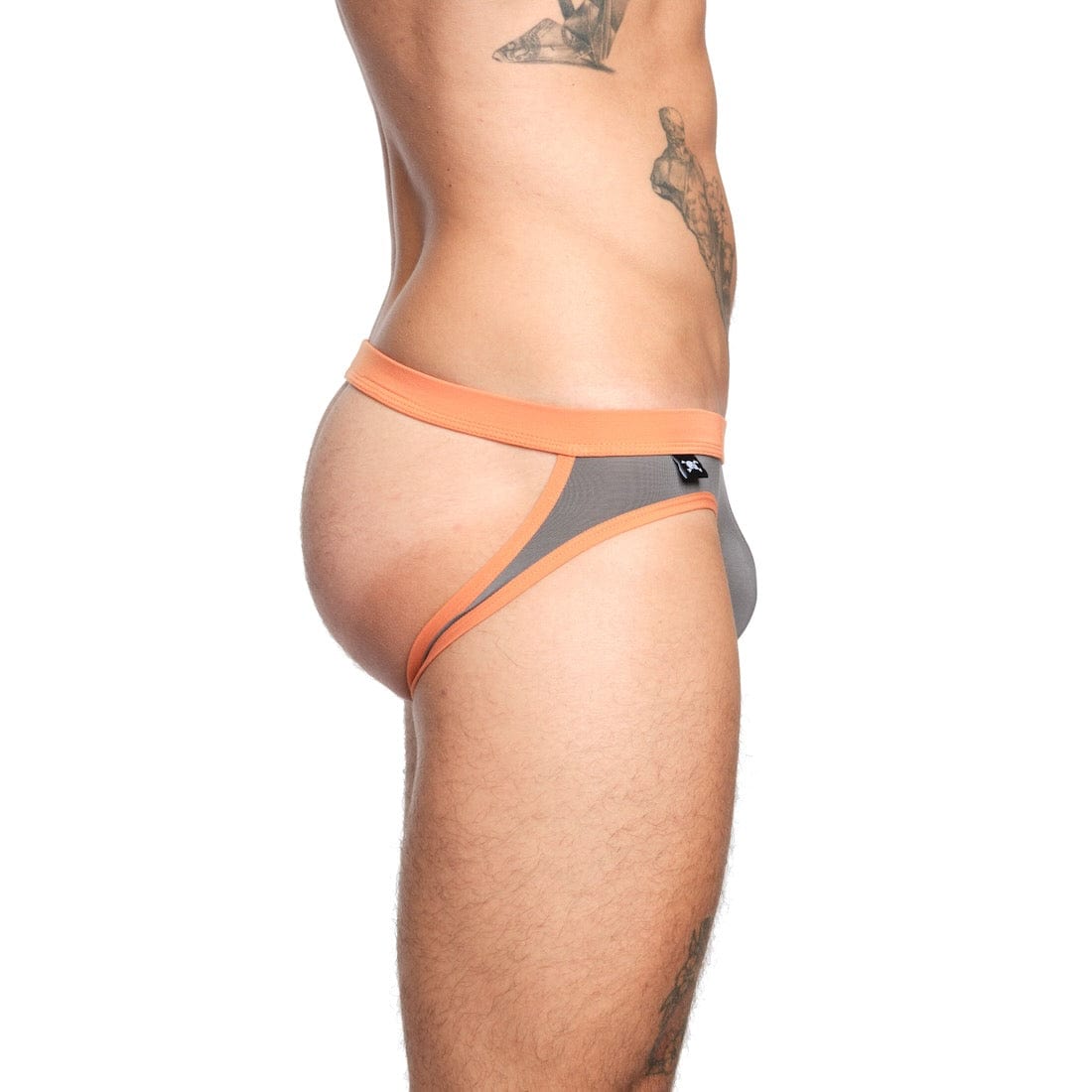 Just The Bones Cloud Y Jock Grey - Comfortable Men's Athletic Underwear for Running, Gym & Sports