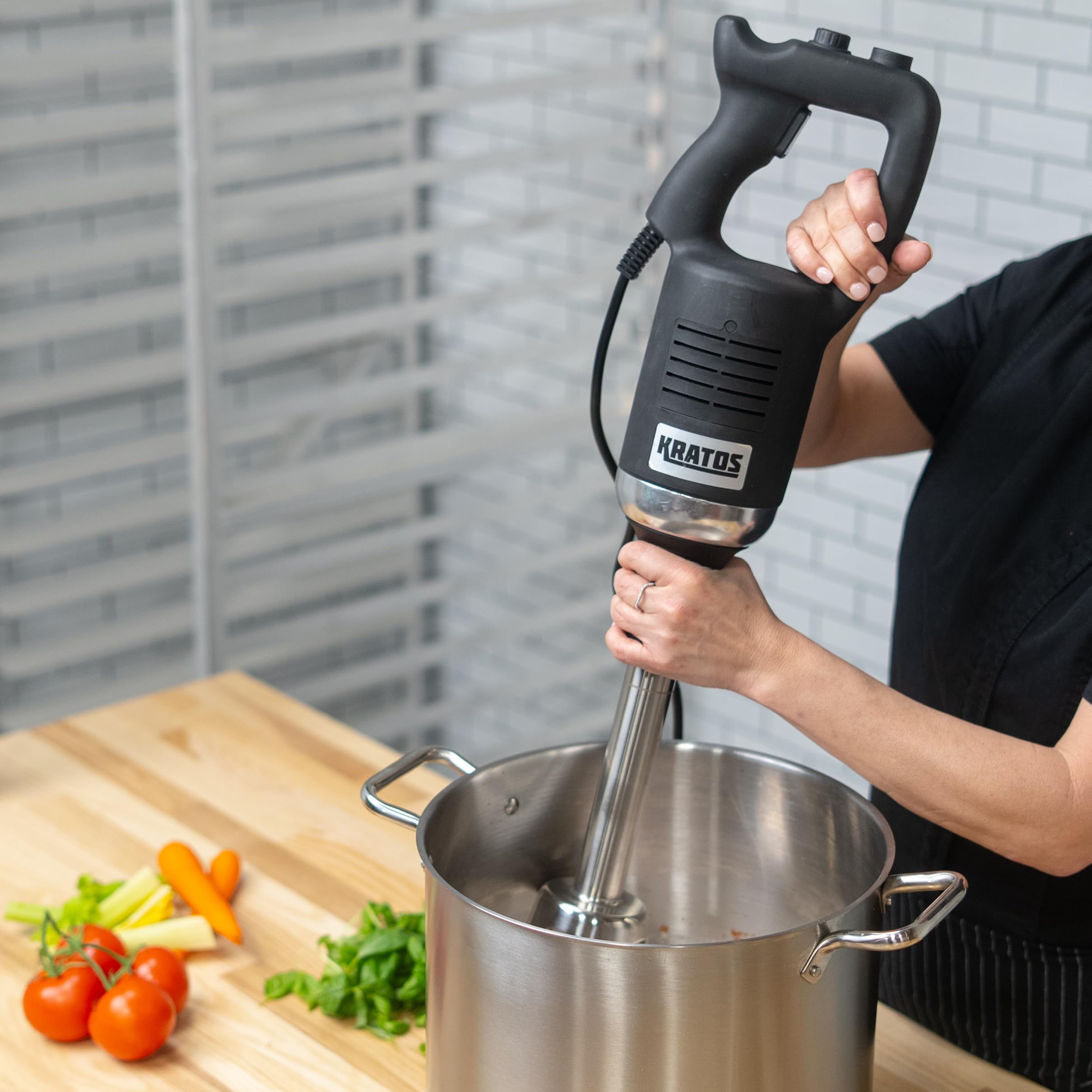 Kratos 850W Heavy-Duty Immersion Blender - Commercial Mixer for Kitchen & Restaurant