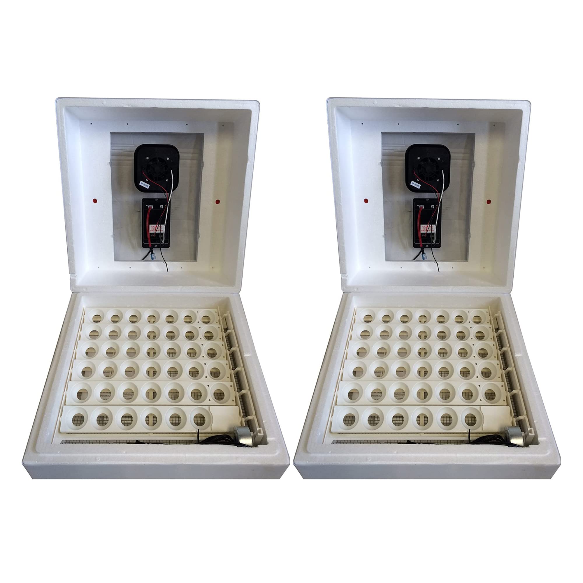 Farm Innovators 2450 Digital Heated Egg Incubator with Automatic Turner - 41 Egg Capacity, Circulated Air System for Optimal Hatching (2-Pack, White) | Perfect for Poultry Farmers, Backyard Chicken Keepers & Egg Hatching Projects