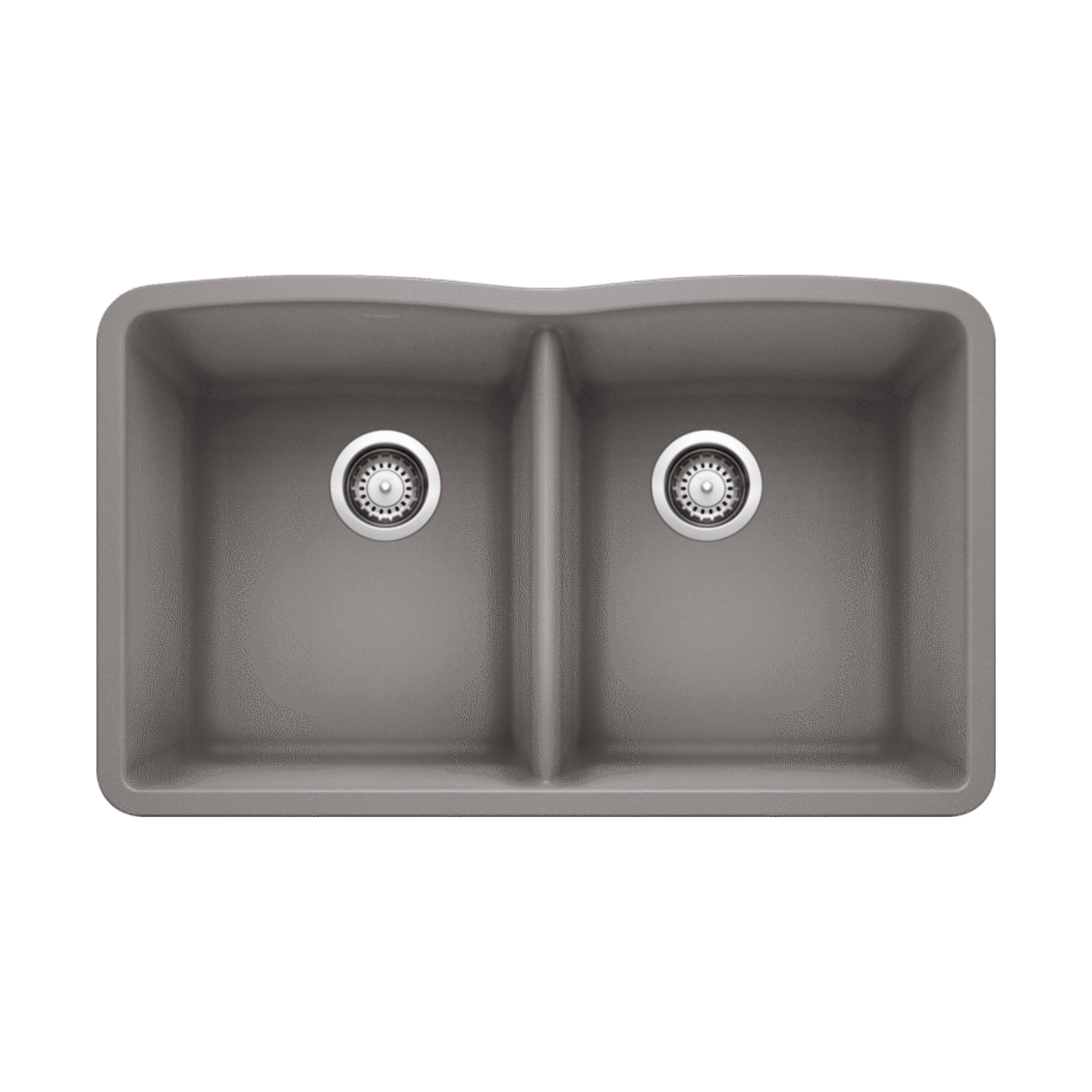 Blanco Diamond Equal Double Bowl SILGRANIT Kitchen Sink - Premium Stainless Steel Undermount Sink for Modern Kitchens | Perfect for Food Prep, Dishwashing & Entertaining