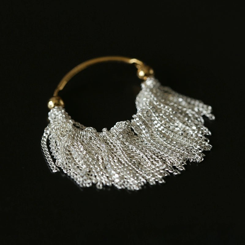 Shining Galaxy Waterfall Tassel Ring - Elegant Bohemian Jewelry for Women, Dainty Stackable Rings for Everyday Wear, Perfect for Parties, Dates & Special Occasions