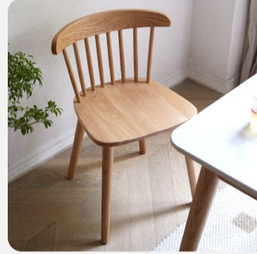 Solid Wood Windsor Chair Set of 4 - Oak, Cherry & Black Walnut - Perfect for Dining Room, Kitchen or Farmhouse Decor