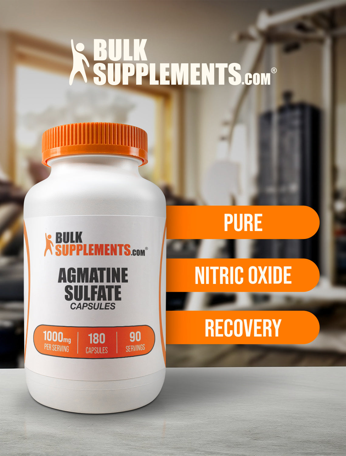 Agmatine Sulfate 1000mg Capsules - Premium Muscle Recovery & Cognitive Support Supplement for Athletes & Bodybuilders - Pre-Workout & Post-Training Support