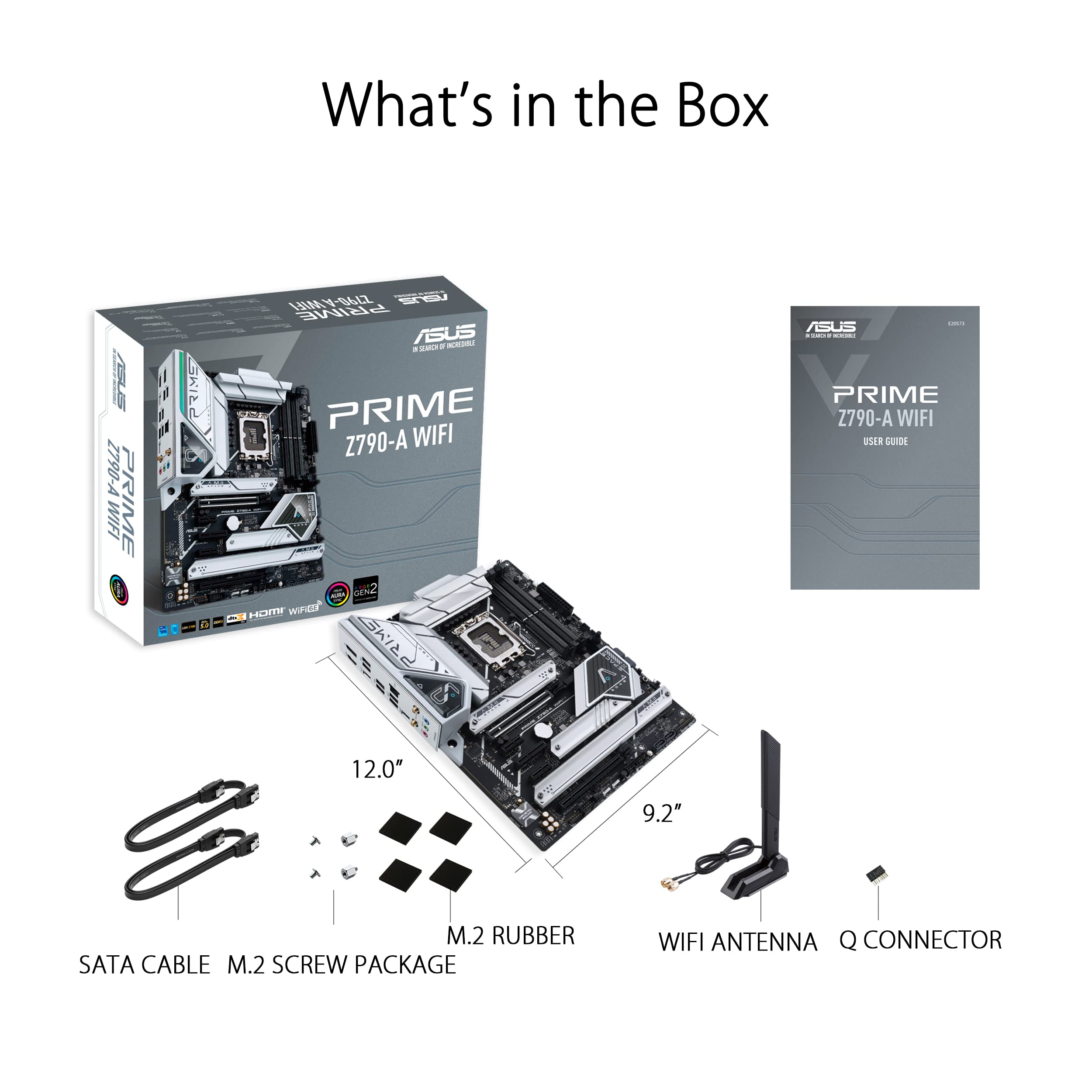 ASUS PRIME Z790-A WIFI Intel LGA 1700 ATX Gaming Motherboard - 16+1 DrMOS, PCIe 5.0, DDR5 RAM, 4x M.2 Slots, WiFi 6E, 2.5Gb LAN, Thunderbolt 4 | Perfect for High-End Gaming PCs, Content Creation & Workstations